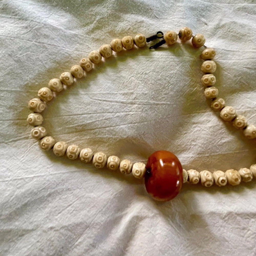 Vintage Amber Bead Necklace